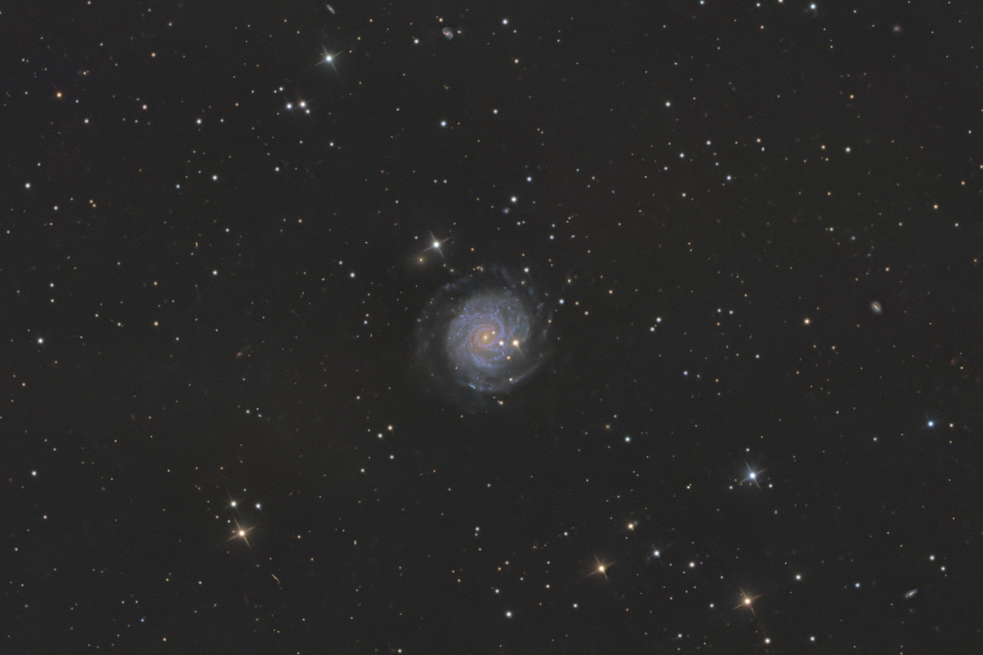 NGC 3344 is a barred spiral galaxy with extensive star-forming regions in the constellation Leo Minor in the northern sky.